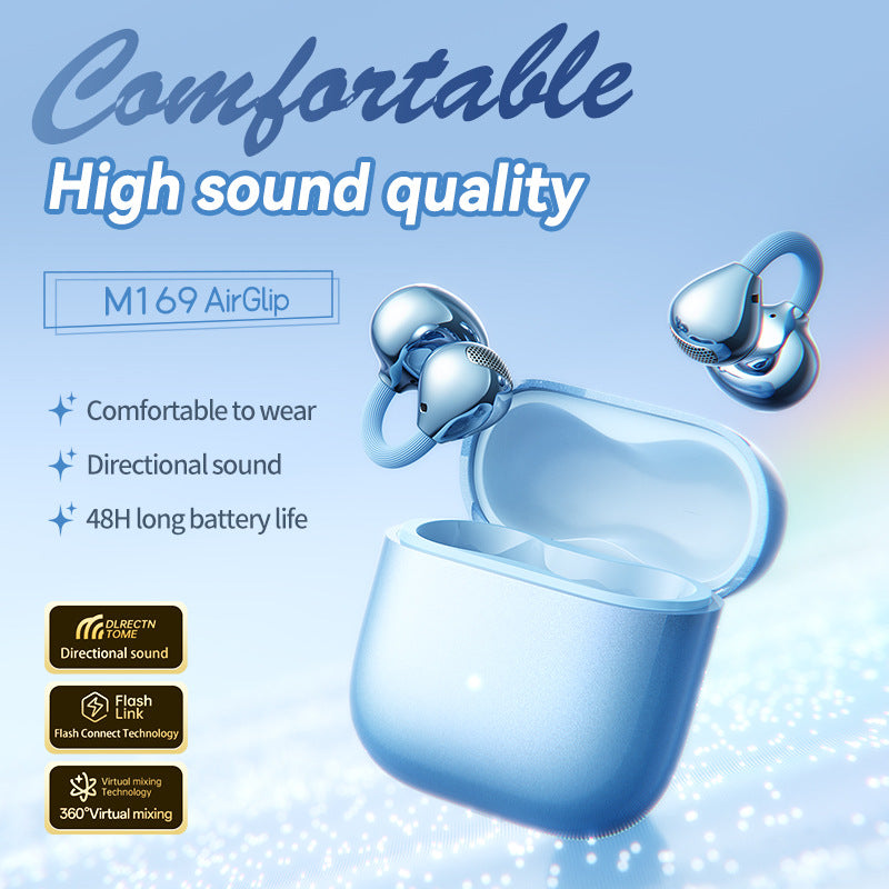 M169 Cross-Border Popular Clip-On Earphones High-Quality Low-Latency Private Model Wireless Bluetooth Earphones