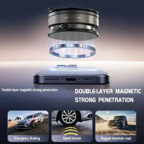Newest 360 Degree Rotating Magnetic Mobile Phone Holder Vacuum Suction Cup Strong Magnetic Adsorption Car Phone Stand