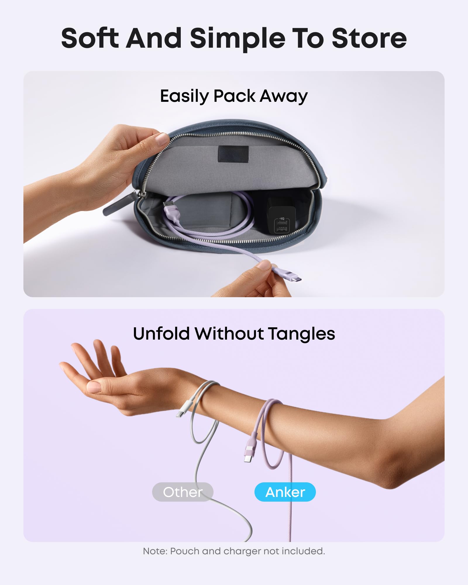 Anker USB-A to USB-C Cable – Upcycled Braided, 10-Year Durability (3ft / 6ft)