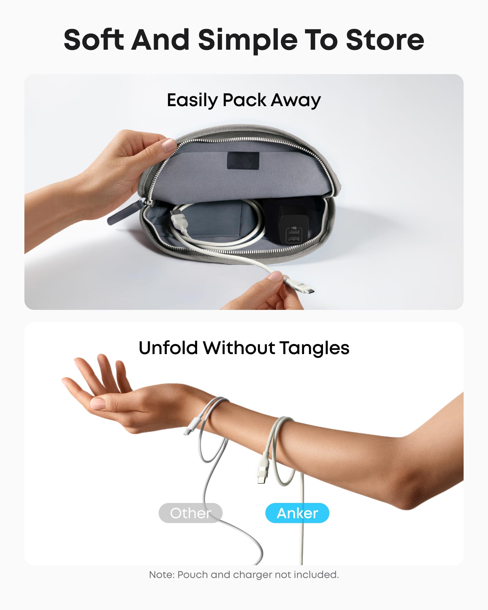 Anker USB-A to USB-C Cable – Upcycled Braided, 10-Year Durability (3ft / 6ft)